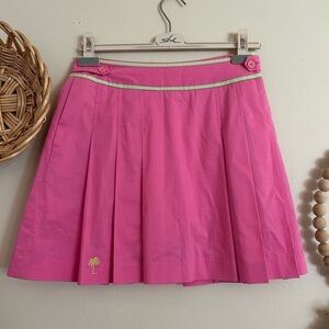 LILLY PULITZER VINTAGE PINK preppy Pleated Mini Skort skirt Size 0